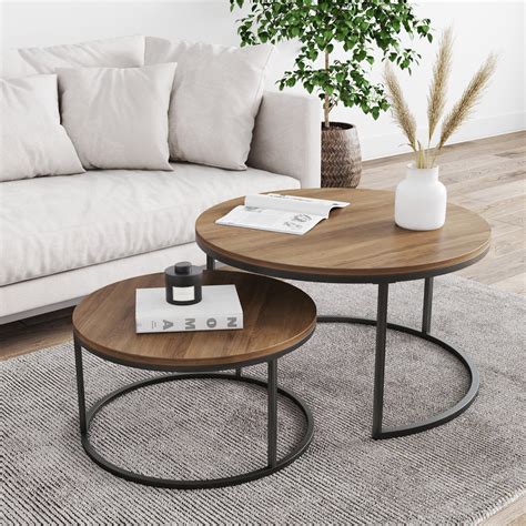 natural steel modern side table box|contemporary coffee table round.